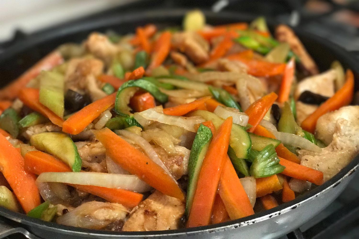 pollo con verduras