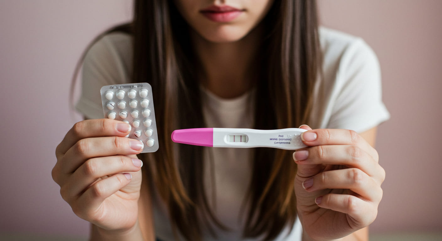 Mujer con anticonceptivos